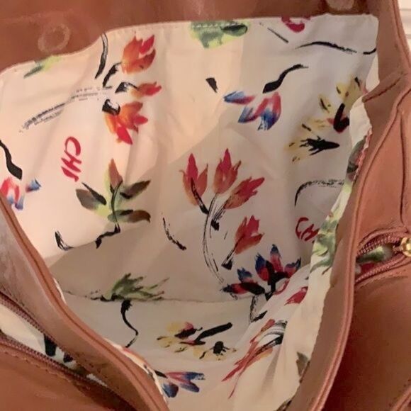 CHI by Falchi Purse Brown Leather & Reptile Satchel Bag - Picture 9 of 11